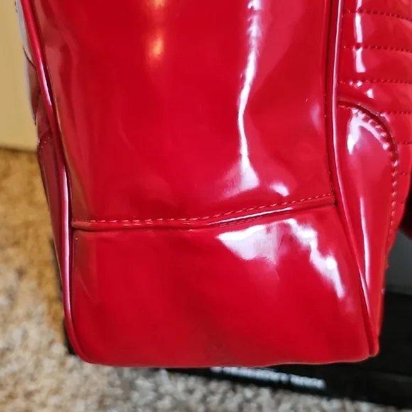 Coach 2011 Red Patent Leather Quilted Satchel - Picture 6 of 13